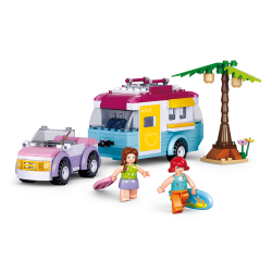 Sluban Car with Caravan