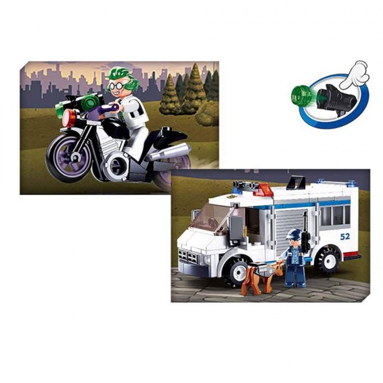 SLUBAN POLICE VAN AND MOTORCYCLE