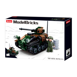 SLUBAN MODEL BRICKS-WIESEL ARMOURED WEAPONS CARRIER 2IN1 