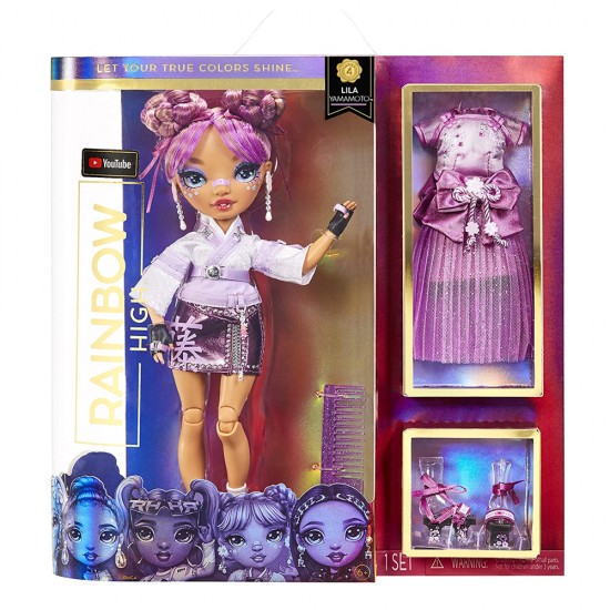 Rainbow High Lila Yamamoto - Mauve Purple Fashion Doll