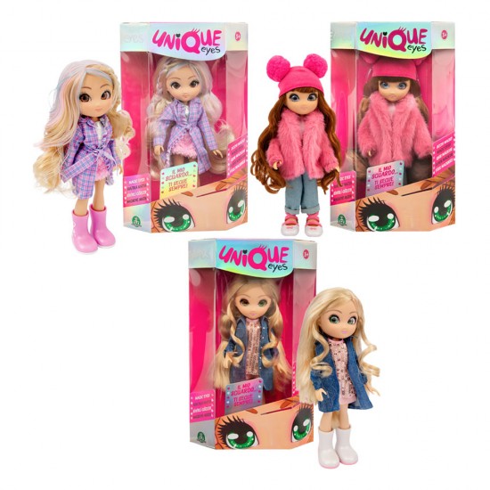 UNIQUE EYES FASHION DOLL 3 ASST