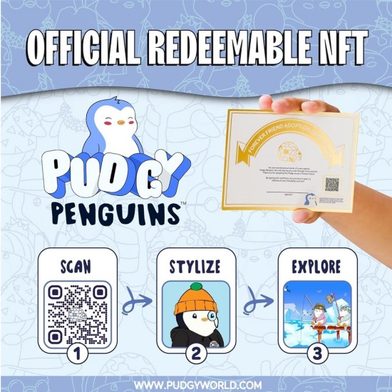 Pudgy Penguins NFT Plush Buddies 7.8" Asst. 4 CDU