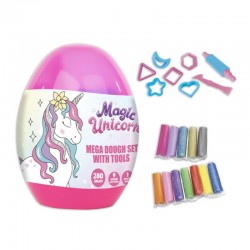 Clay egg shape with unicorn characters 