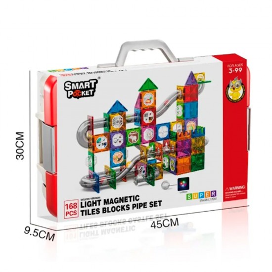 LIGHT MAGNETIC PIECE PLUMBING SET 168PCS- DELUXE EDITION