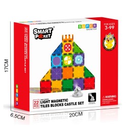LIGHTS MAGNETIC PIECE CASTLE SET 22PCS- BASE EDITION
