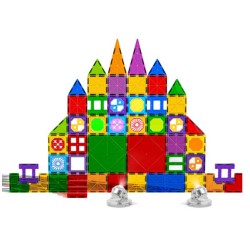  LIGHTS MAGNETIC PIECE CASTLE SET 79PCS- UPGRADED VERSION