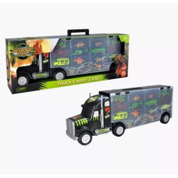 GIANT DINOSAUR TRUCK TOY CARRIER WITH CARS AND DINOSAURS