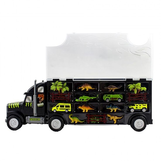 GIANT DINOSAUR TRUCK TOY CARRIER WITH CARS AND DINOSAURS GIANT DINOSAUR TRUCK TOY CARRIER WITH CARS AND DINOSAURS