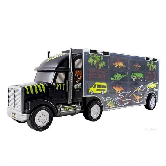 GIANT DINOSAUR TRUCK TOY CARRIER WITH CARS AND DINOSAURS GIANT DINOSAUR TRUCK TOY CARRIER WITH CARS AND DINOSAURS