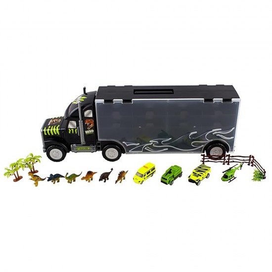 GIANT DINOSAUR TRUCK TOY CARRIER WITH CARS AND DINOSAURS GIANT DINOSAUR TRUCK TOY CARRIER WITH CARS AND DINOSAURS