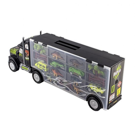 GIANT DINOSAUR TRUCK TOY CARRIER WITH CARS AND DINOSAURS GIANT DINOSAUR TRUCK TOY CARRIER WITH CARS AND DINOSAURS