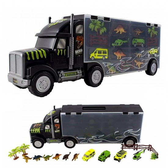 GIANT DINOSAUR TRUCK TOY CARRIER WITH CARS AND DINOSAURS GIANT DINOSAUR TRUCK TOY CARRIER WITH CARS AND DINOSAURS