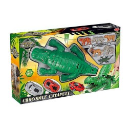 Crocodile Catapult Play Set With 2 Cars 6 Animal Figures