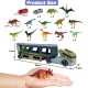 Unfolding Container Truck With Medium Dinosaurs