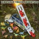 Unfolding Container Truck With Medium Dinosaurs
