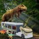 Unfolding Container Truck With Medium Dinosaurs