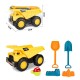 BEACH DUMP TRUCK YELLOW SET 6PCS
