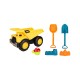 BEACH DUMP TRUCK YELLOW SET 6PCS